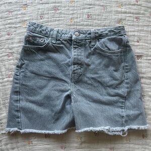 Women's Gray Denim Shorts